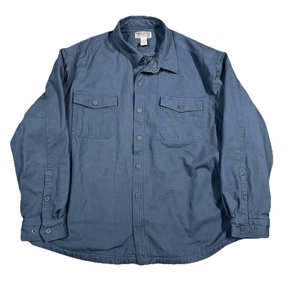 Duluth Trading Co. Heavy Canvas Mens 3XL Fleece Lined Grey Work Jacket Snap - Picture 12 of 12